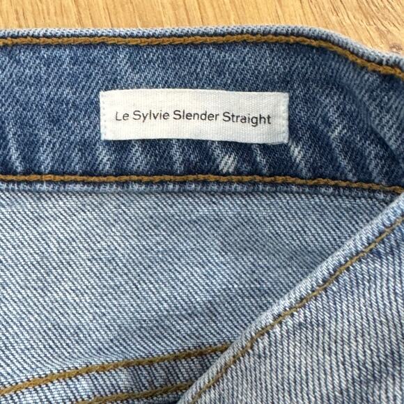 FRAME Le Sylvie Slender Straight Leg Jeans Size 28 Alamitos Light Wash Denim - Picture 8 of 12